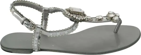 Silver Crystal Sandals Flip Flops Shoes