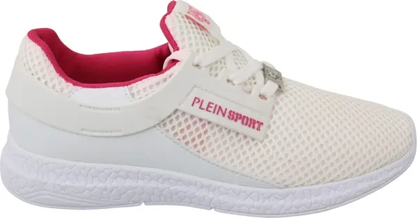 White Pink Polyester Becky Sneakers Shoes