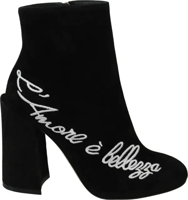 Black Suede L'Amore E'Bellezza Boots Shoes