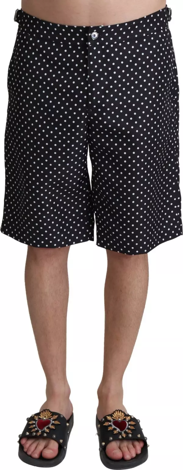 Black Polka Dots Beachwear Shorts Swimwear