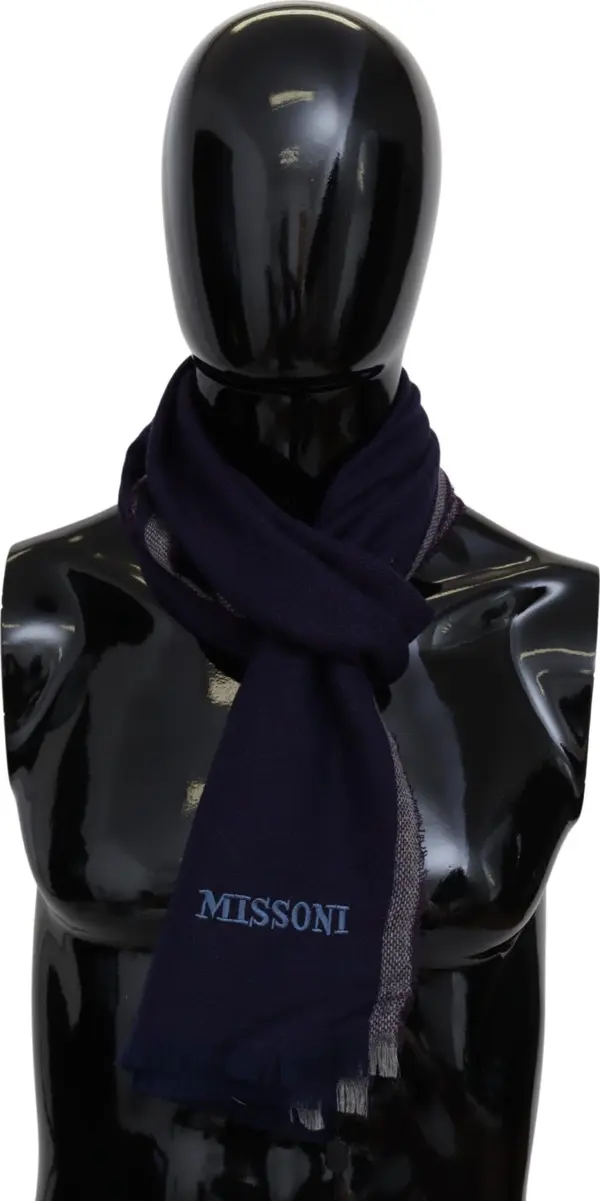 Multicolor Striped Wool Unisex Wrap Fringes Scarf