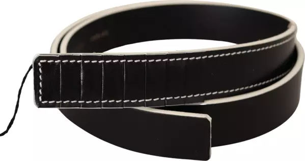 Black White Leather Fashion Waist  Belt