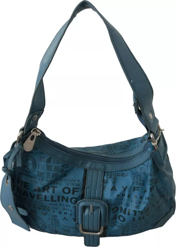 Shoulder Handbag Printed Purse Women Blue