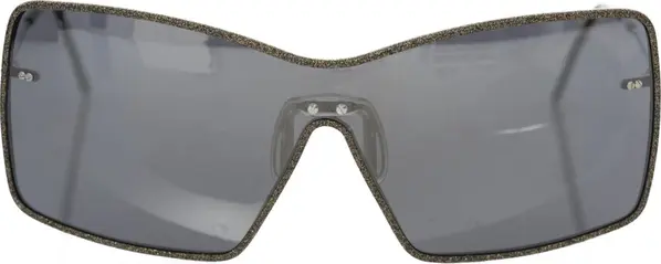 Black Metallic Fiber Women Sunglasses
