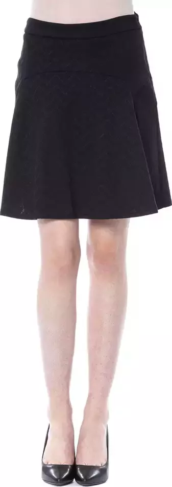 Black Polyester Women Skirt