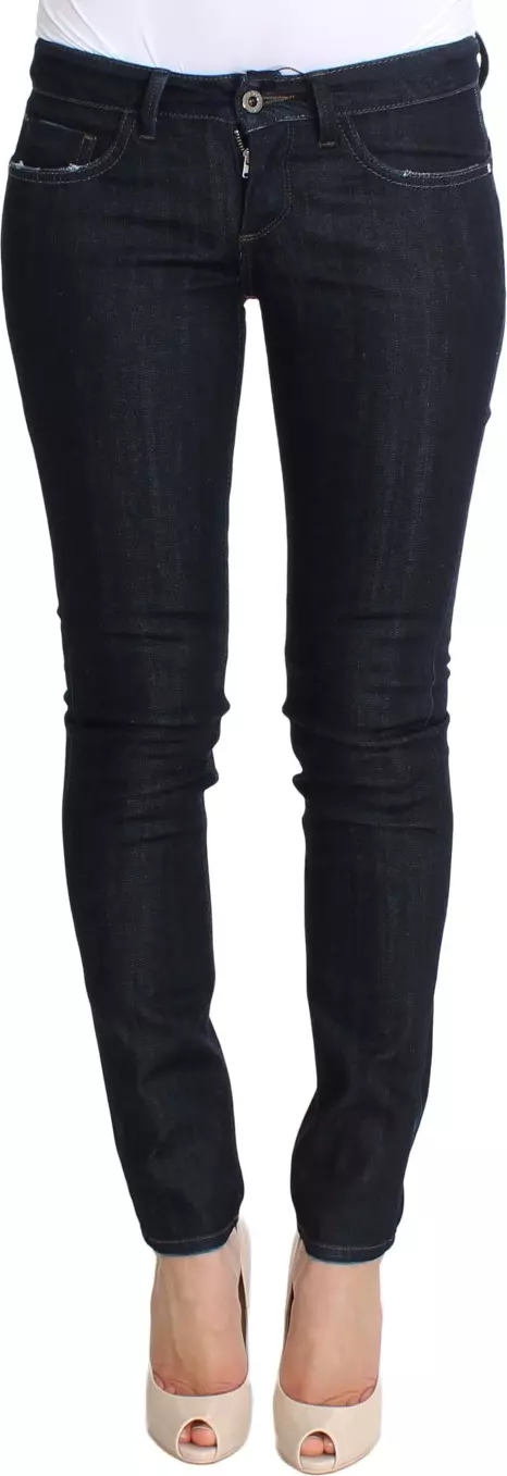 Blue Cotton Stretch Slim Fit Jeans