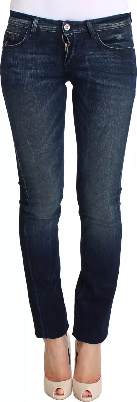 Blue Wash Cotton Slim Fit Skinny Jeans