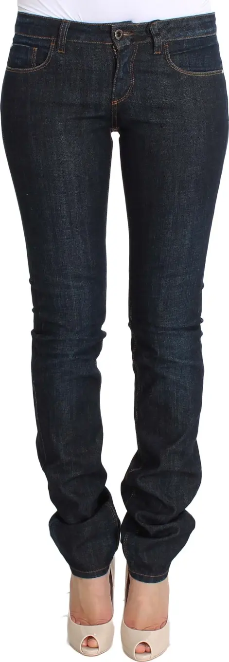Blue Cotton Stretch Slim Fit Jeans