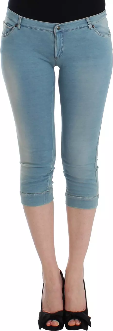 Blue Capri Pants Cropped Jeans