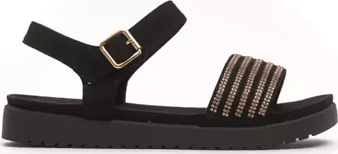 Gold Textile Women Sandal