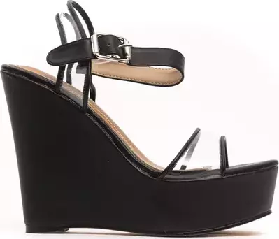 Black Polyethylene Women Sandal