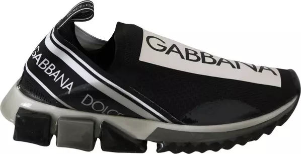 Black White SORRENTO Sport Stretch Sneakers