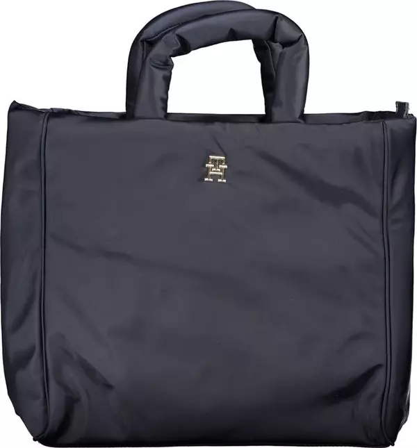 Blue Polyester Women Handbag