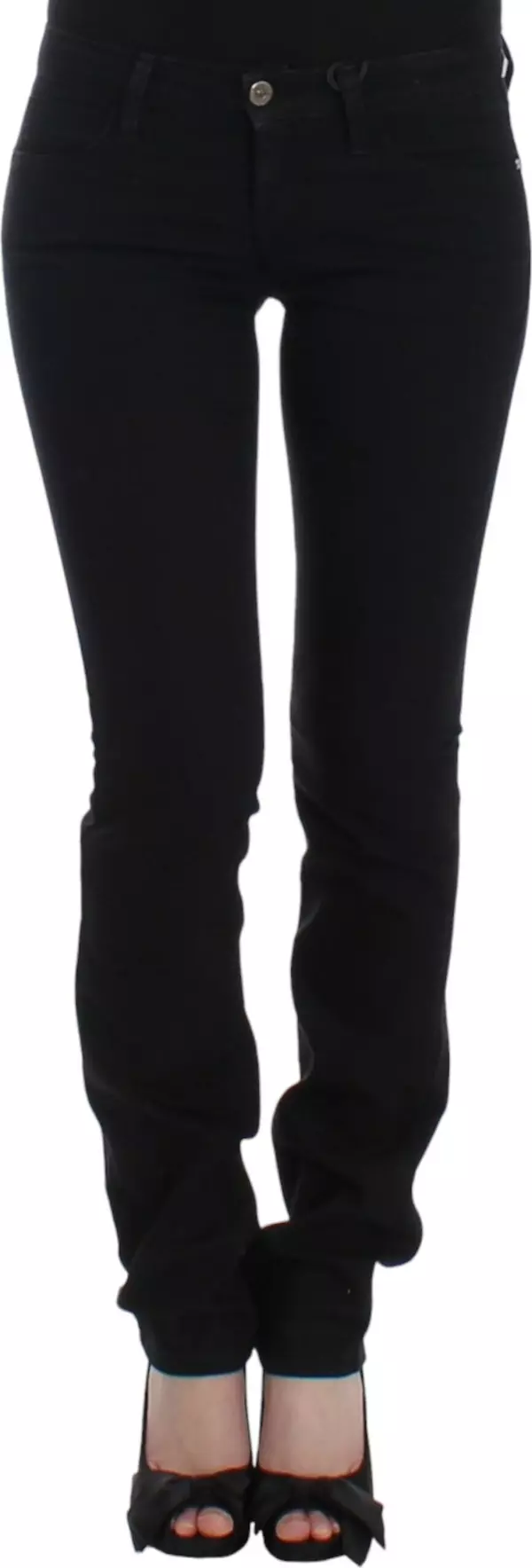 Black straight leg jeans