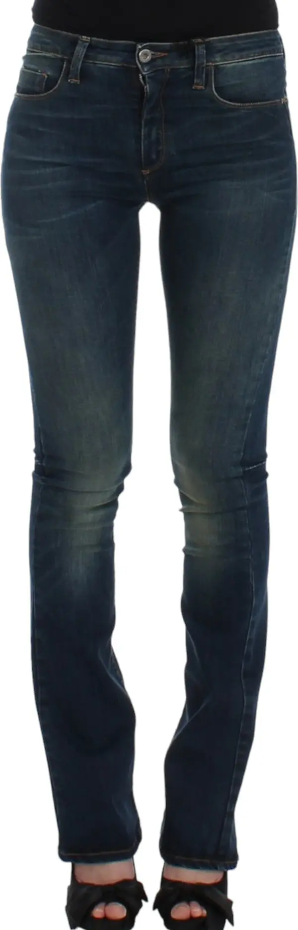 Blue straight leg jeans