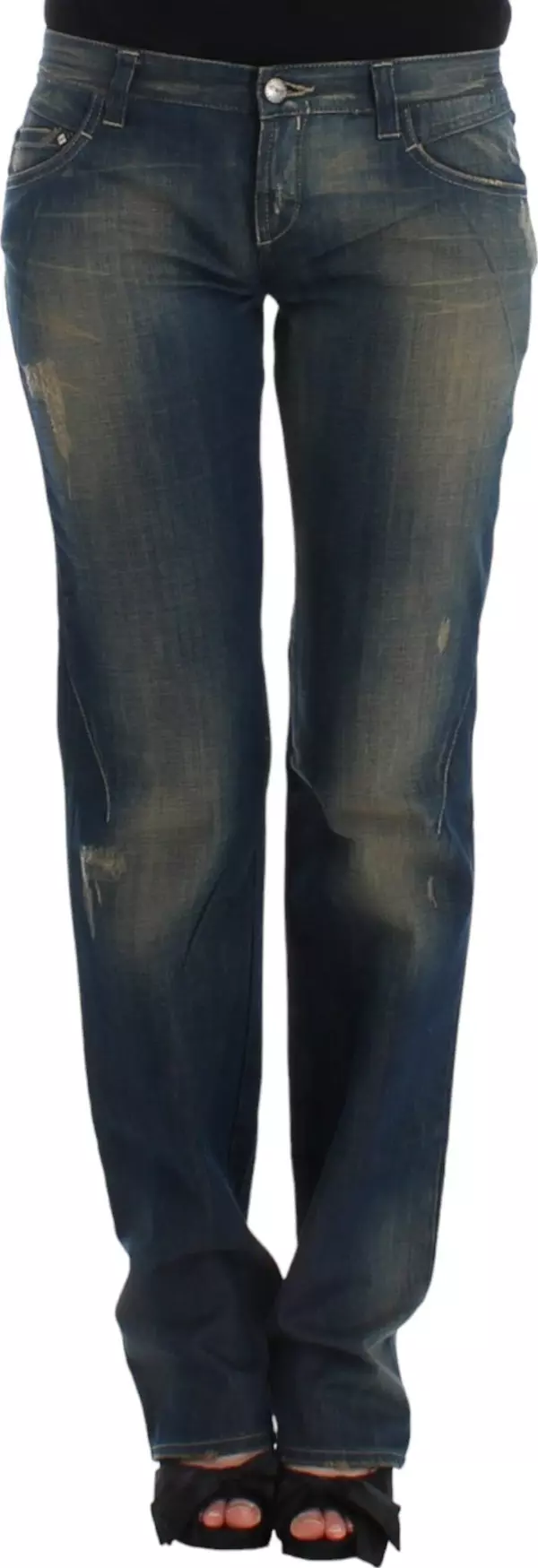 Blue straight leg jeans