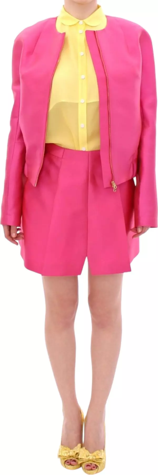 Pink silk blend jacket