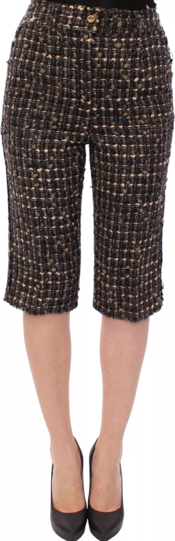 Multicolor Wool Shorts Pants