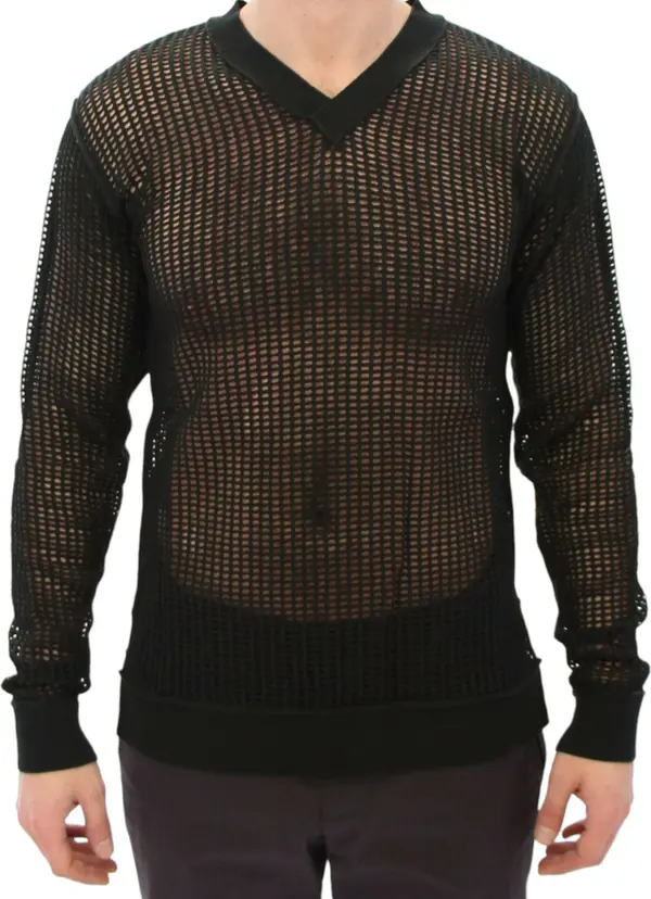 Dark Green Runway Netz Pullover Netted Sweater