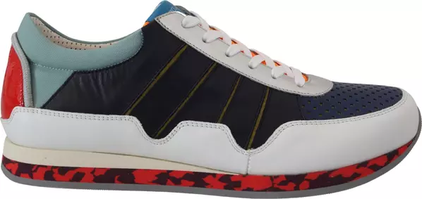 Multicolor Leather Sport Low Top Sneakers