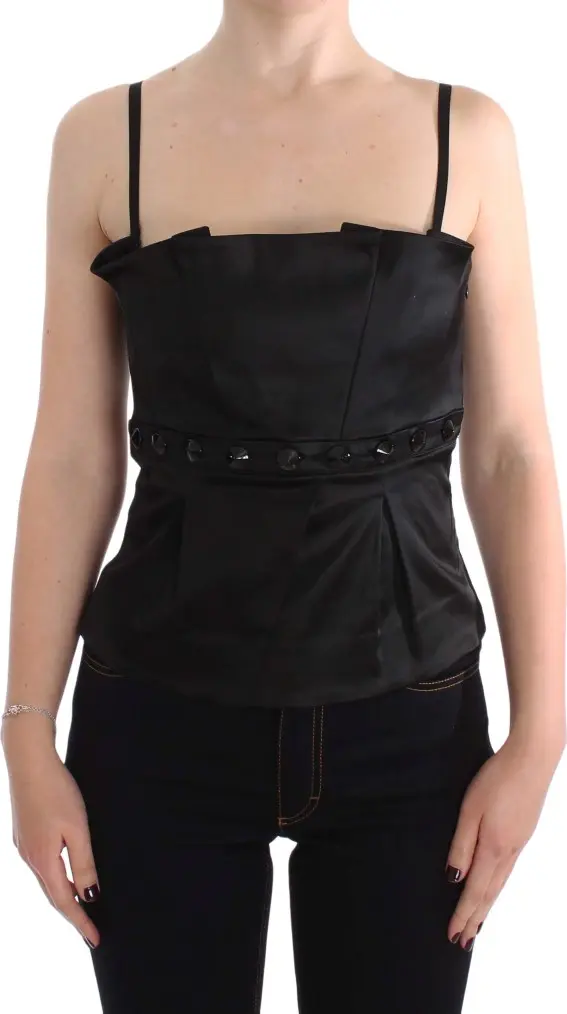 Black Tank Party Evening Top Blouse