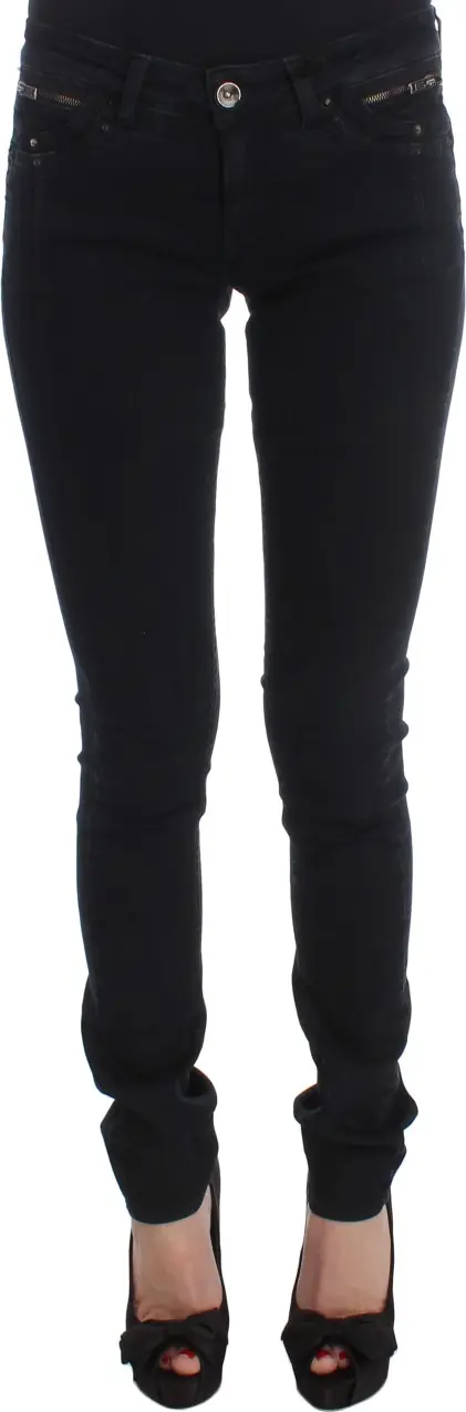 Black Cotton Slim Fit Denim Jeans