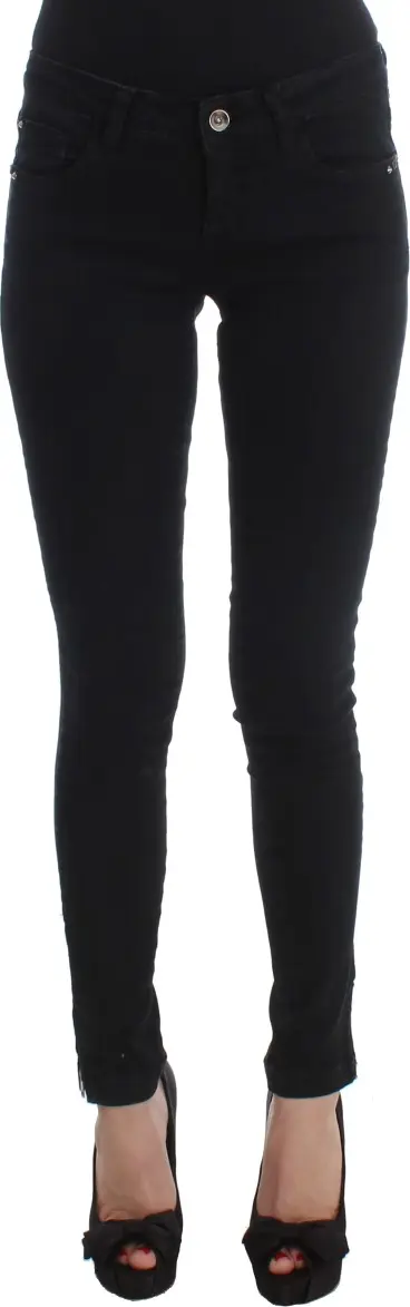 Black Cotton Slim Fit Denim Jeans