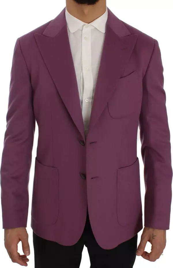 Purple Cashmere Slim Fit Blazer Jacket