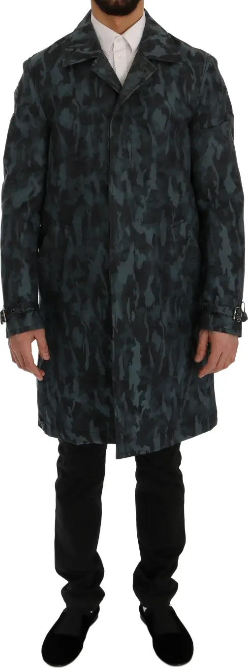 Blue Camouflage Trench Trench