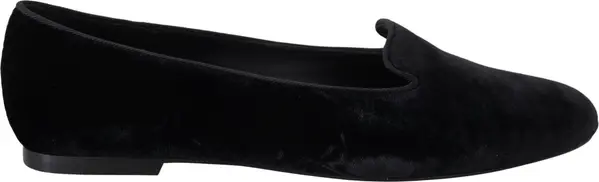 Black Velvet Slip Ons Loafers Flats Shoes