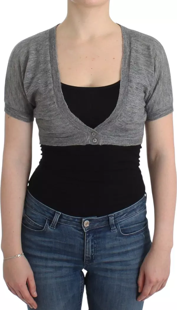 Lingerie Knit Gray Bolero Sweater Cardigan