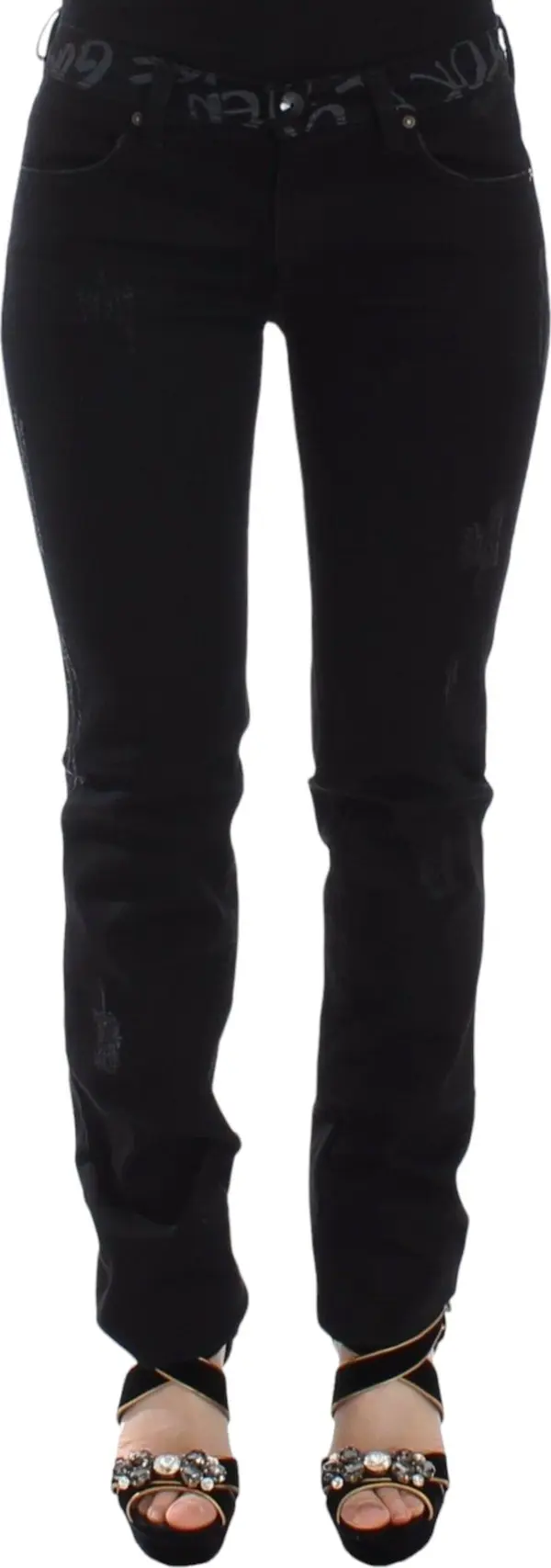 Black Slim Jeans Denim Pants Skinny Stretch
