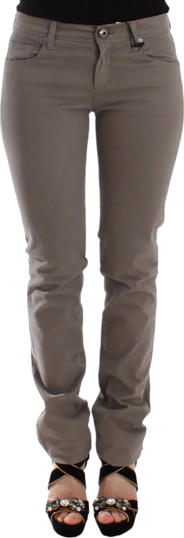 Taupe Beige Slim Jeans Denim Pants Skinny