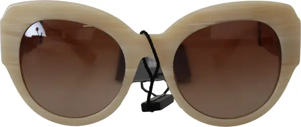 Beige Acetate Full Rim Brown Lense DG4294 Sunglasses