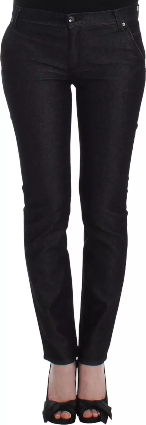 Black Slim Jeans Denim Pants Skinny Leg Stretch