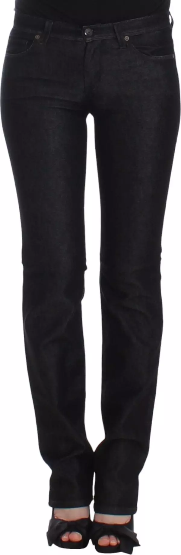 Black Slim Jeans Denim Pants Skinny Leg Stretch