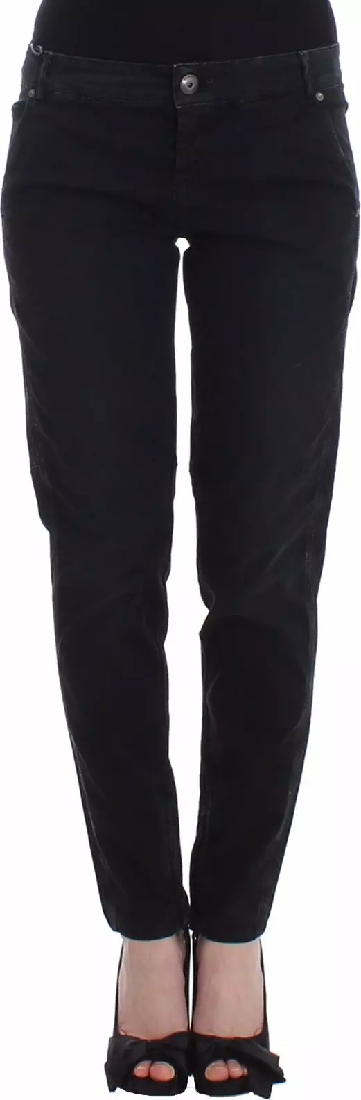 Blue Slim Jeans Denim Pants Skinny Leg Straight
