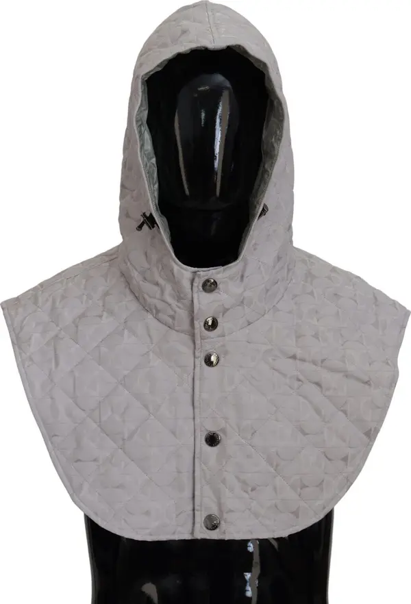White Quilted Whole Head Wrap One Size Nylon Hat