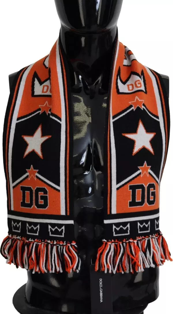 Multicolor DG Logo Printed Men Neck Wrap Shawl Scarf