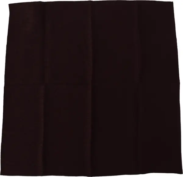 Brown Silk Blend Square Wrap Handkerchief Scarf