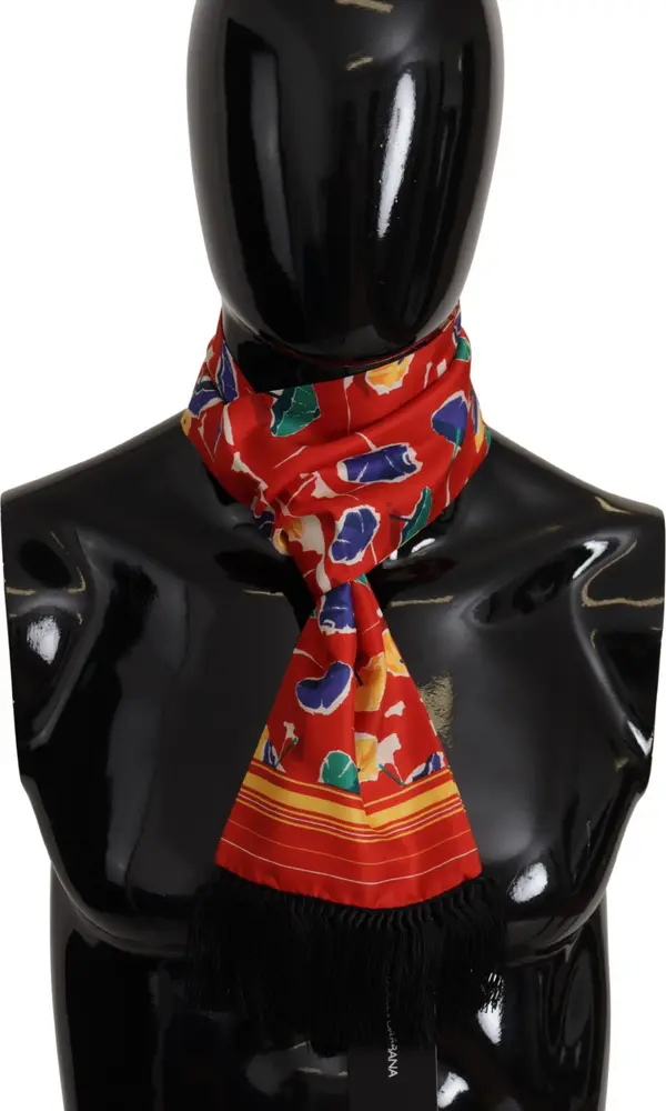 Multicolor DG Umbrellas Print Shawl Fringe Scarf