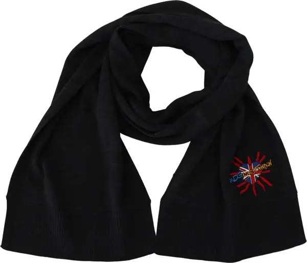 Black Sacred Heart #DGLovesLondon Wrap Scarf