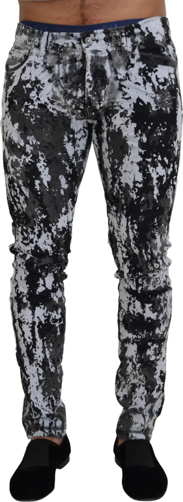 Multicolor Cotton Tie Dye Skinny Denim Jeans