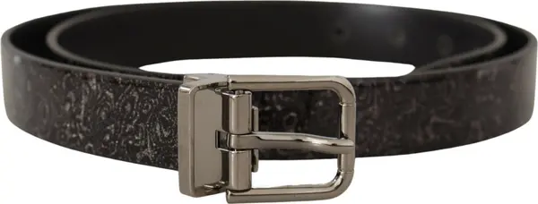 Black Goccia Glitter Patent Leather Buckle Vernice Belt