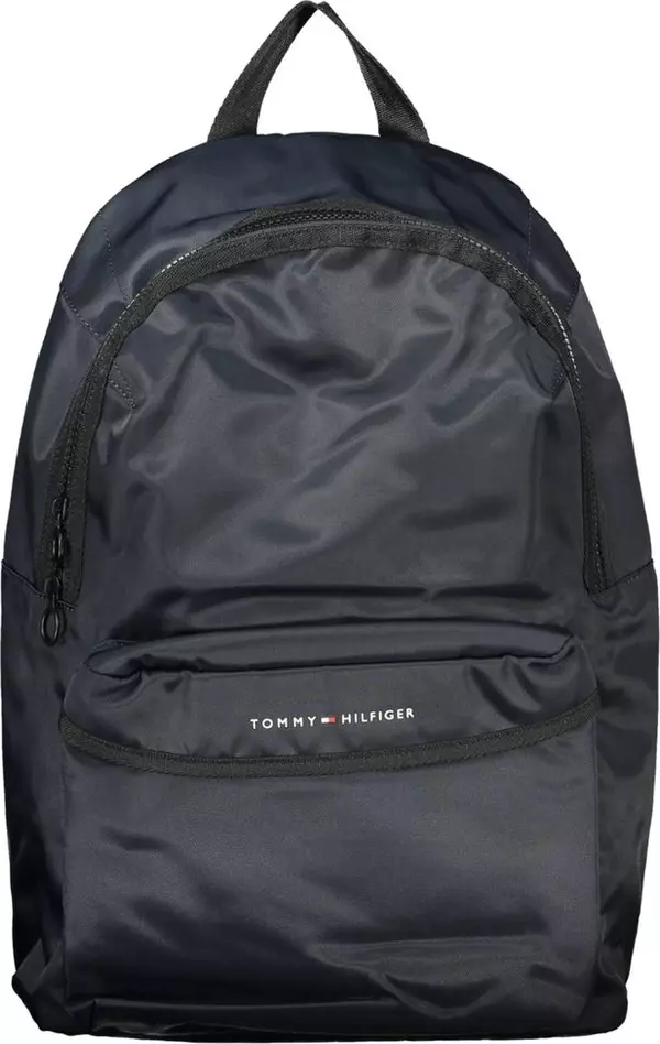 Blue Polyester Men Backpack