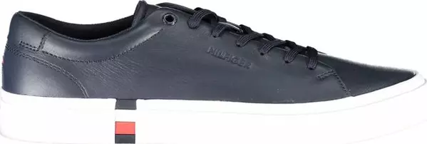 Blue Leather Men Sneaker