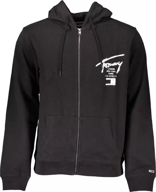Black Cotton Mens Sweatshirt