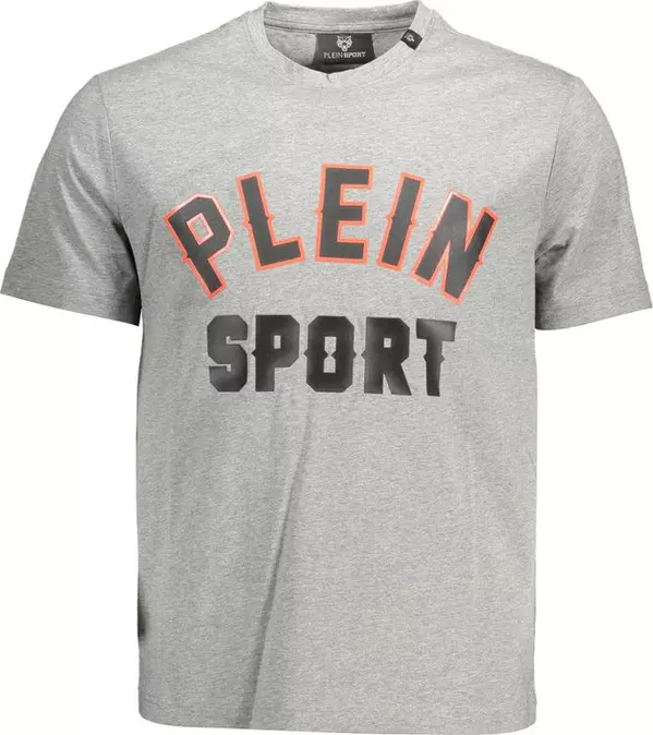 Gray Cotton Men T-Shirt