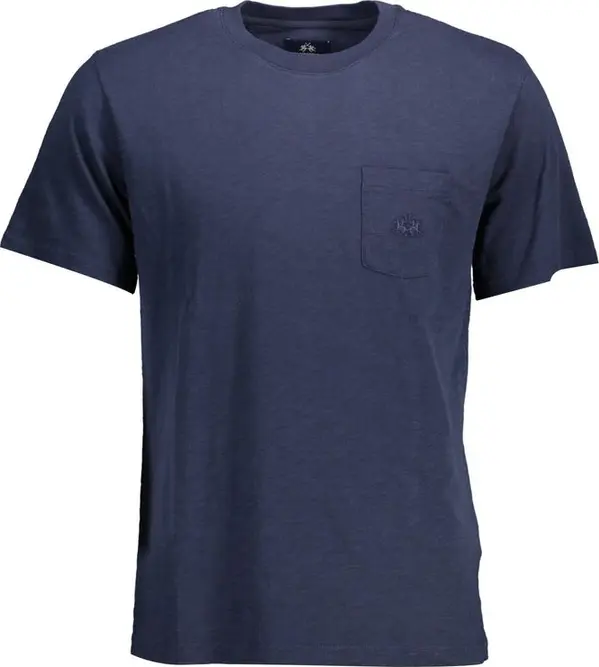 Blue Cotton Men's T-Shirt