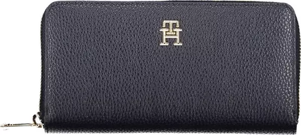 Blue Polyurethane Women Wallet
